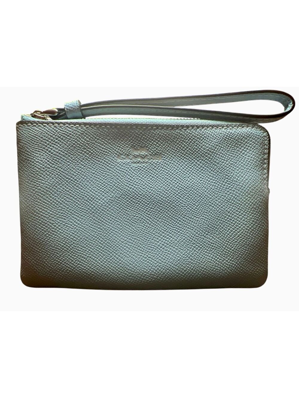 WR4. Coach Corner Zip Wristlet (2022) - Light Blue
